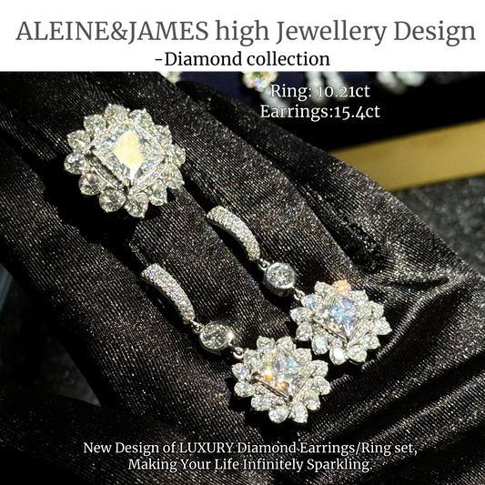 ALEINE&JAMES high jewellery design
- diamond collection ring/earring set