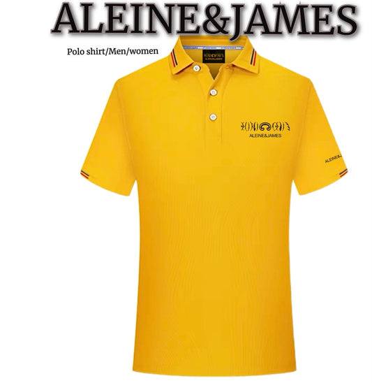 Women/men Gold yellow polo shirt