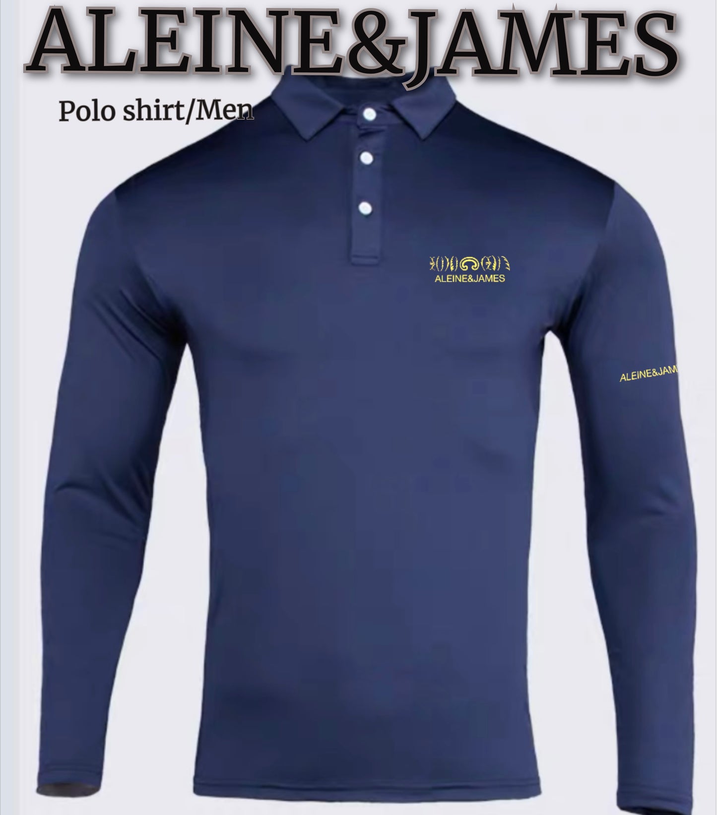 New~Grey Men long arms polo shirt